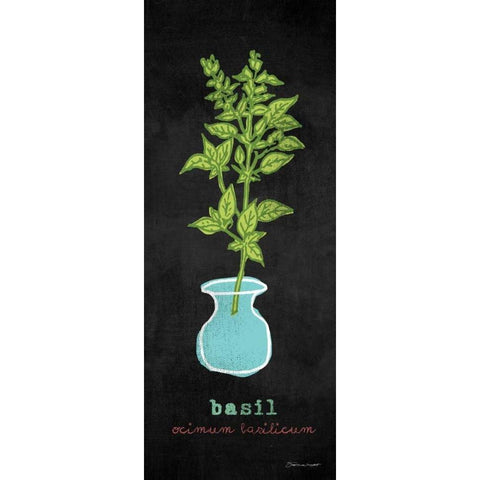 Basil White Modern Wood Framed Art Print by Marrott, Stephanie