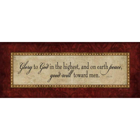 Glory to God Gold Ornate Wood Framed Art Print with Double Matting by Marrott, Stephanie