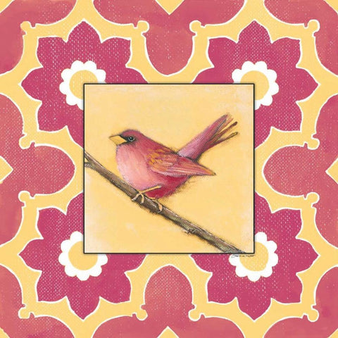 Show Off in Yellow White Modern Wood Framed Art Print with Double Matting by Marrott, Stephanie