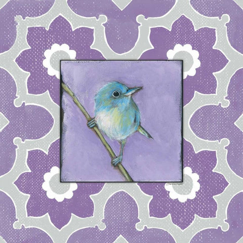 Feeling Fancy in Purple White Modern Wood Framed Art Print by Marrott, Stephanie