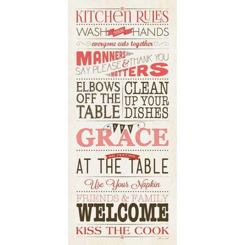 Kitchen Rules - White White Modern Wood Framed Art Print by Marrott, Stephanie