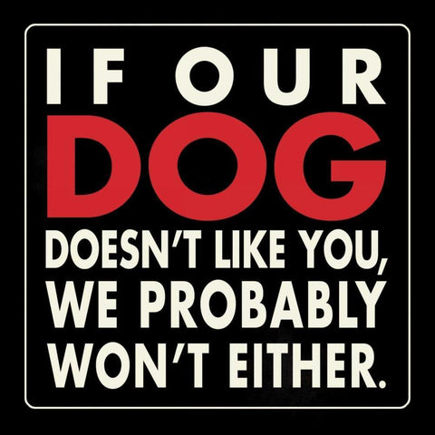 Our Dog White Modern Wood Framed Art Print with Double Matting by Marrott, Stephanie