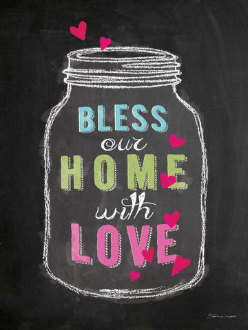 Bless Our Home White Modern Wood Framed Art Print with Double Matting by Marrott, Stephanie