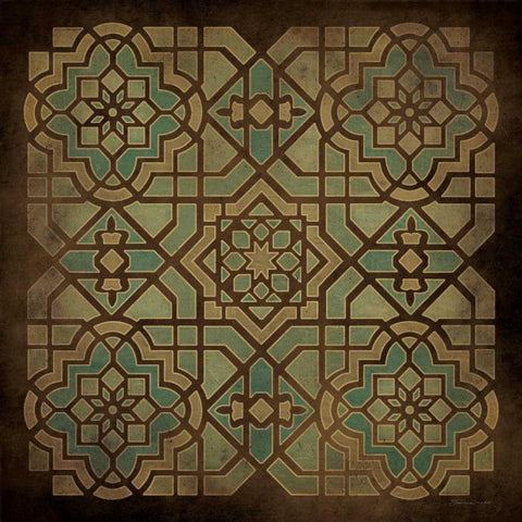 Tile Design II Gold Ornate Wood Framed Art Print with Double Matting by Marrott, Stephanie