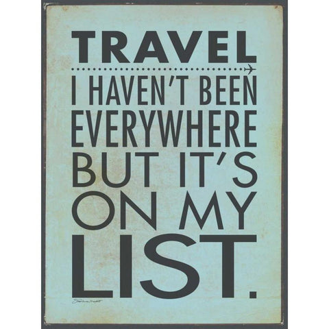 On My List Black Modern Wood Framed Art Print with Double Matting by Marrott, Stephanie