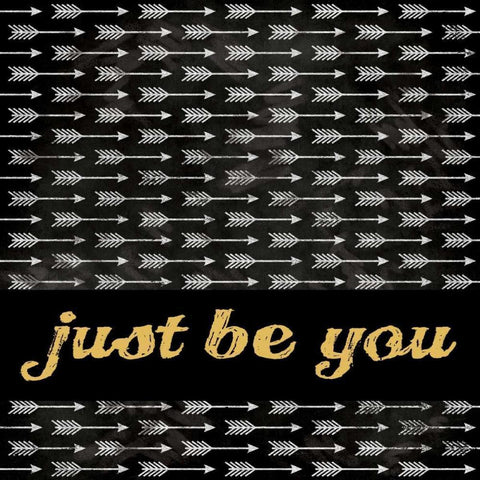 Be You Black Modern Wood Framed Art Print by Marrott, Stephanie