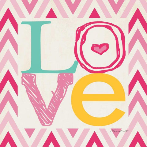 Playroom Love I Gold Ornate Wood Framed Art Print with Double Matting by Marrott, Stephanie