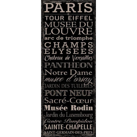 Tour Eiffel Gold Ornate Wood Framed Art Print with Double Matting by Marrott, Stephanie