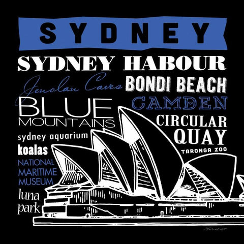 Sydney Black Ornate Wood Framed Art Print with Double Matting by Marrott, Stephanie