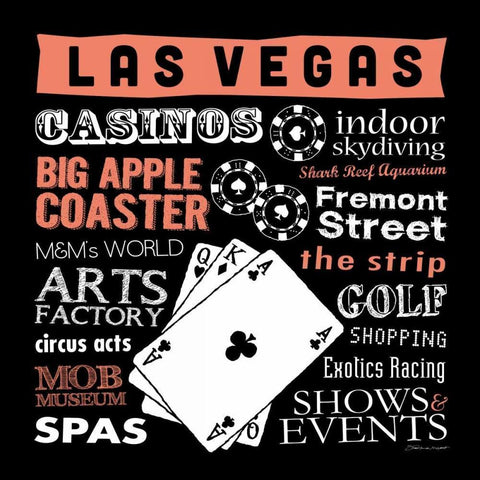 Vegas Black Modern Wood Framed Art Print with Double Matting by Marrott, Stephanie