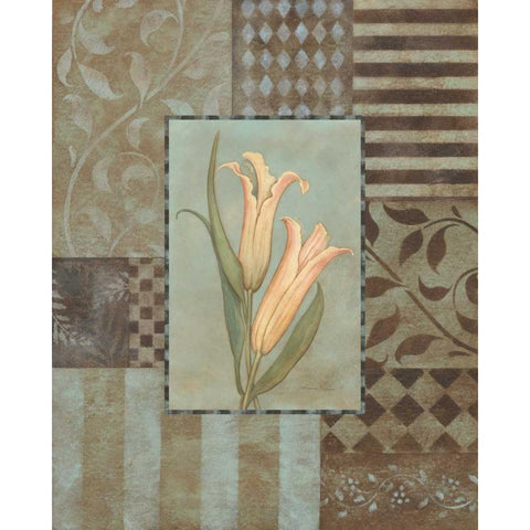 Large Lilies Gold Ornate Wood Framed Art Print with Double Matting by Marrott, Stephanie