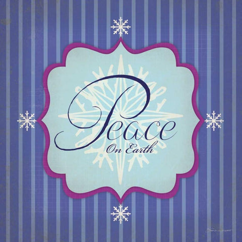 Peace White Modern Wood Framed Art Print with Double Matting by Marrott, Stephanie