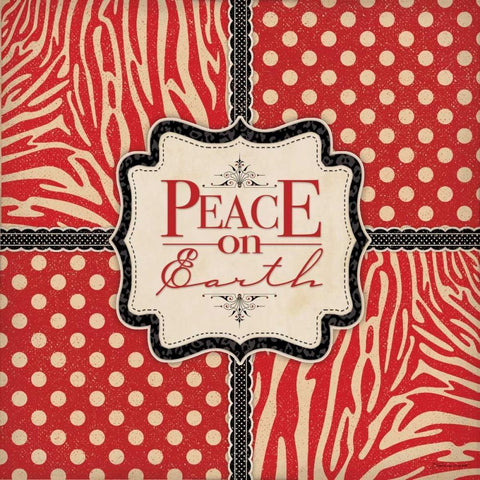 Peace on Earth Black Ornate Wood Framed Art Print with Double Matting by Marrott, Stephanie