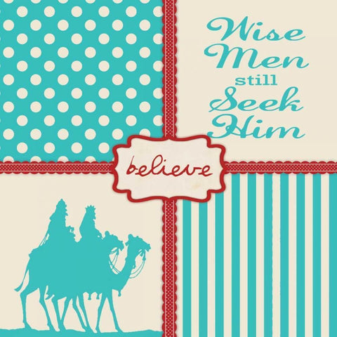 Wisemen Still Seek Black Ornate Wood Framed Art Print with Double Matting by Marrott, Stephanie