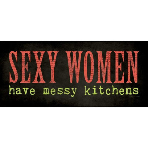 Sexy Women Black Modern Wood Framed Art Print with Double Matting by Marrott, Stephanie