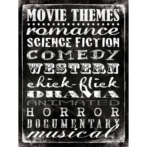 Movie Themes Gold Ornate Wood Framed Art Print with Double Matting by Marrott, Stephanie