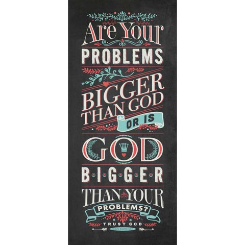 Your Problems Black Modern Wood Framed Art Print with Double Matting by Marrott, Stephanie