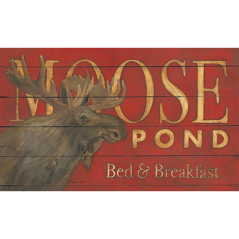 Moose Pond White Modern Wood Framed Art Print by Marrott, Stephanie