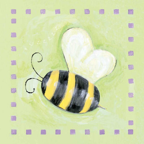 Buzzz White Modern Wood Framed Art Print with Double Matting by Marrott, Stephanie