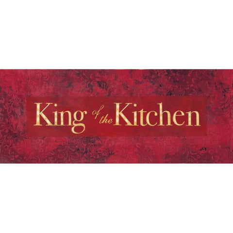 King of the Kitchen Gold Ornate Wood Framed Art Print with Double Matting by Marrott, Stephanie