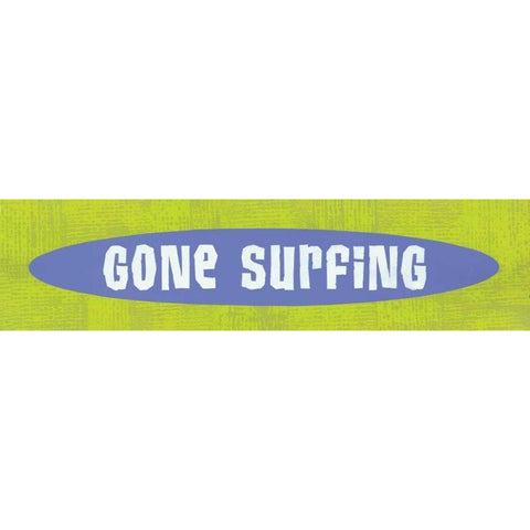 Gone Surfing Black Modern Wood Framed Art Print with Double Matting by Marrott, Stephanie