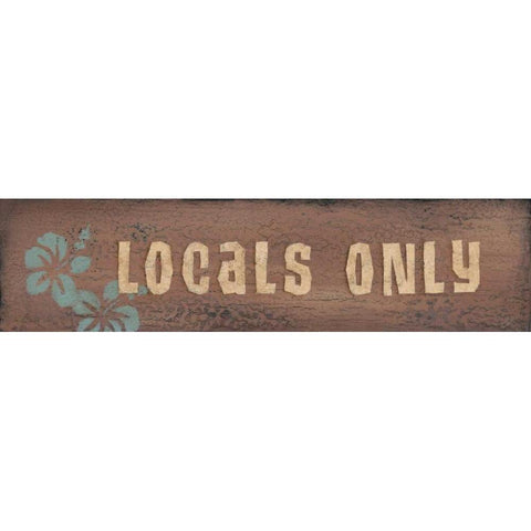 Locals Only White Modern Wood Framed Art Print by Marrott, Stephanie