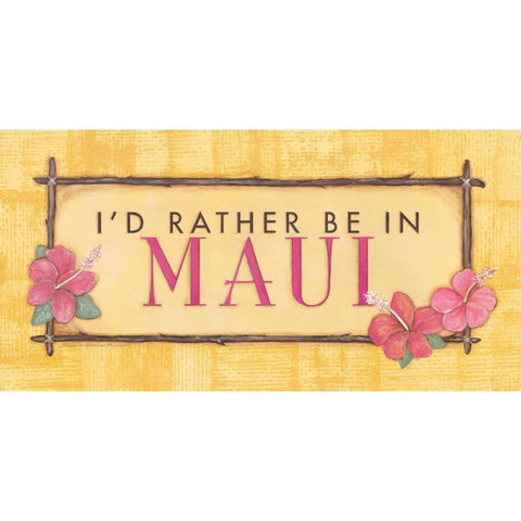 Maui Black Modern Wood Framed Art Print with Double Matting by Marrott, Stephanie