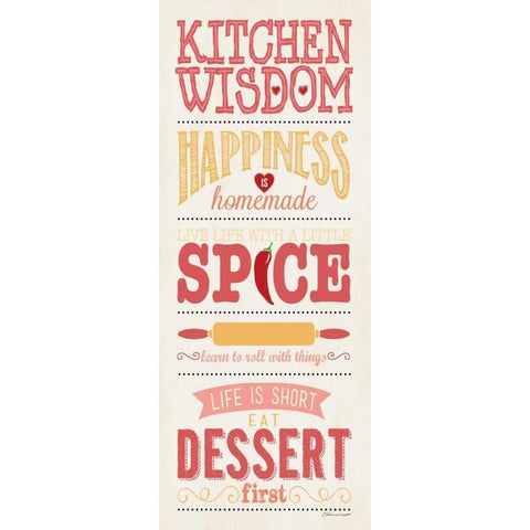 Kitchen Wisdom White Modern Wood Framed Art Print by Marrott, Stephanie