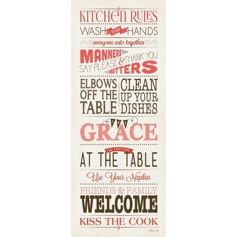 Kitchen Rules Black Modern Wood Framed Art Print with Double Matting by Marrott, Stephanie