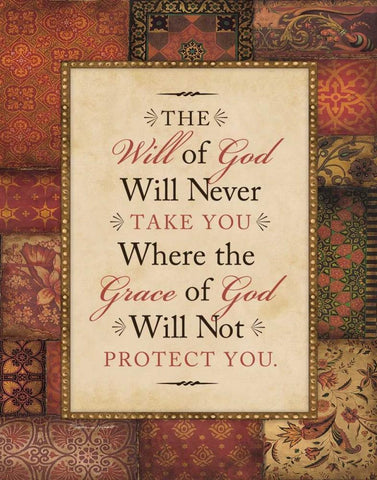 Will Of God Black Ornate Wood Framed Art Print with Double Matting by Marrott, Stephanie