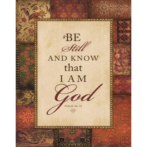 Be Still Gold Ornate Wood Framed Art Print with Double Matting by Marrott, Stephanie