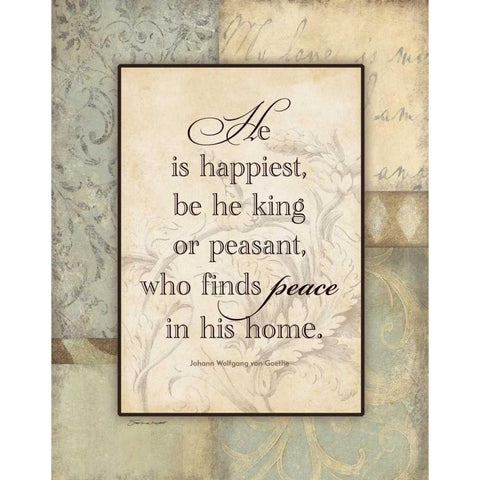 He Is Happiest Black Modern Wood Framed Art Print with Double Matting by Marrott, Stephanie