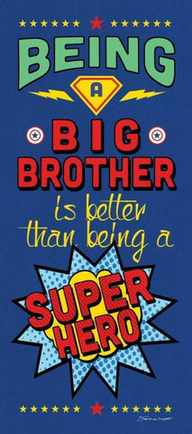 Big Brother Black Ornate Wood Framed Art Print with Double Matting by Marrott, Stephanie