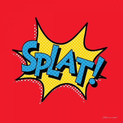 SPLAT! White Modern Wood Framed Art Print by Marrott, Stephanie