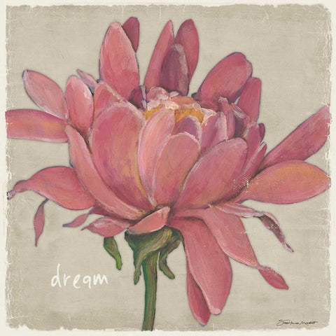 Dream Floral Gold Ornate Wood Framed Art Print with Double Matting by Marrott, Stephanie