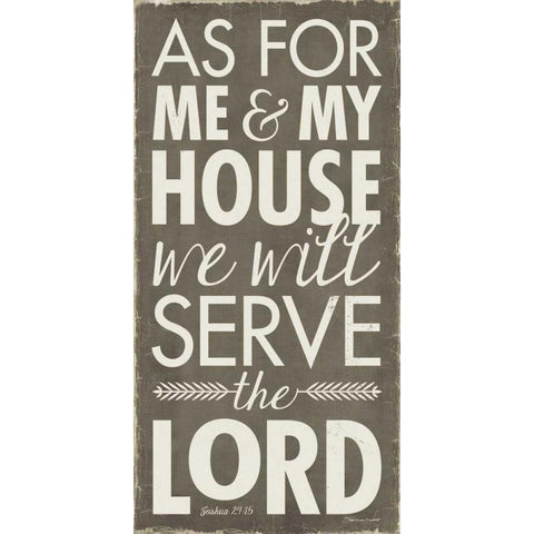 Serve The Lord Black Modern Wood Framed Art Print with Double Matting by Marrott, Stephanie