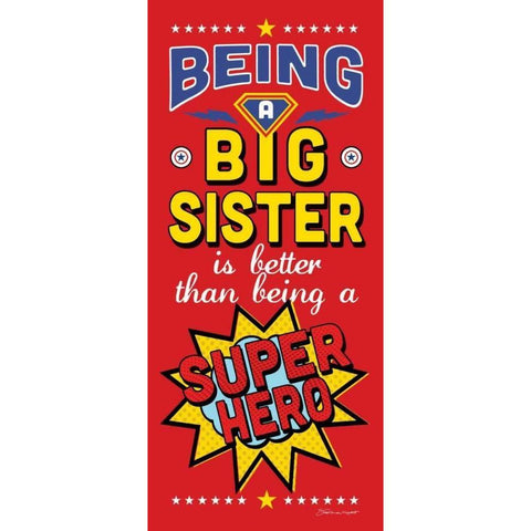 Big Sister Black Modern Wood Framed Art Print by Marrott, Stephanie