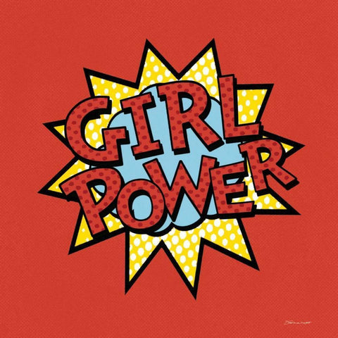 Girl Power Black Modern Wood Framed Art Print with Double Matting by Marrott, Stephanie