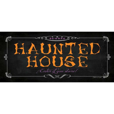 Haunted House White Modern Wood Framed Art Print by Marrott, Stephanie