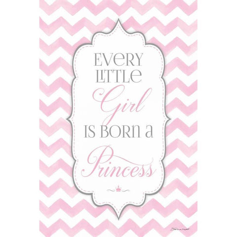 A Princess White Modern Wood Framed Art Print by Marrott, Stephanie