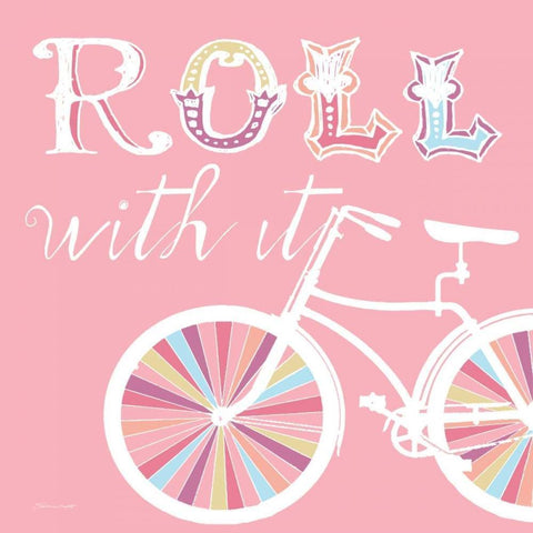 Roll With It White Modern Wood Framed Art Print with Double Matting by Marrott, Stephanie