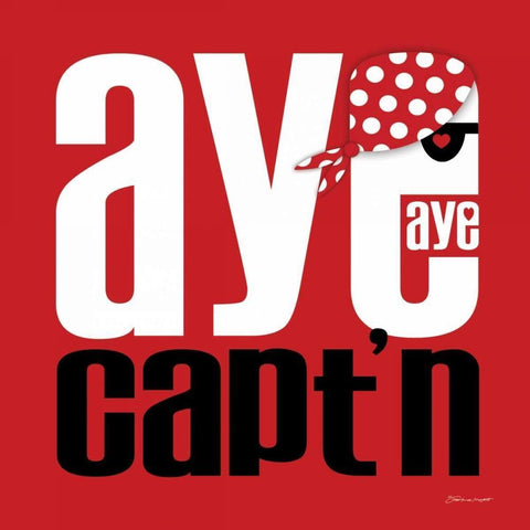 Aye Aye White Modern Wood Framed Art Print with Double Matting by Marrott, Stephanie