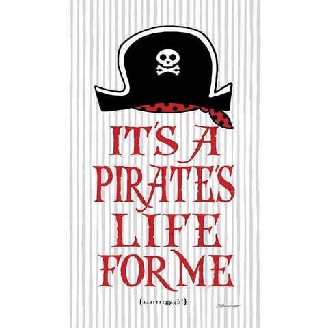 Pirates Life White Modern Wood Framed Art Print by Marrott, Stephanie