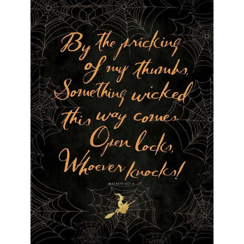 Something Wicked Black Modern Wood Framed Art Print with Double Matting by Marrott, Stephanie