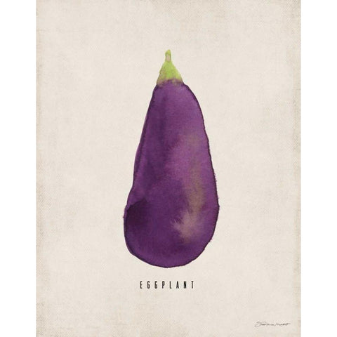 Eggplant White Modern Wood Framed Art Print by Marrott, Stephanie