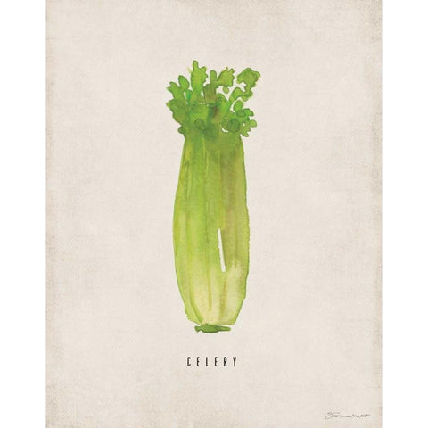 Celery White Modern Wood Framed Art Print by Marrott, Stephanie