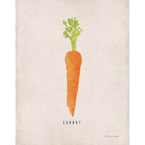 Carrot White Modern Wood Framed Art Print by Marrott, Stephanie