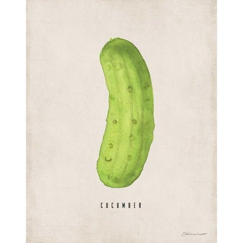 Cucumber Black Modern Wood Framed Art Print with Double Matting by Marrott, Stephanie