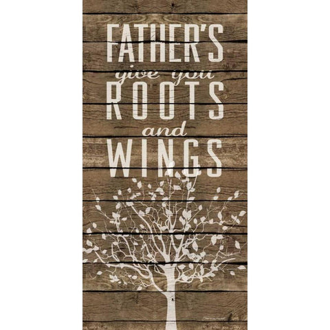 Roots and Wings White Modern Wood Framed Art Print by Marrott, Stephanie