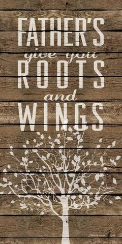 Roots and Wings White Modern Wood Framed Art Print with Double Matting by Marrott, Stephanie